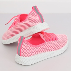 Rosa NB283 Fluorescence Peach Red sportskor vit 1