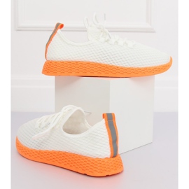 Orange och vita sportskor NB283 Fluorescens Orange 1