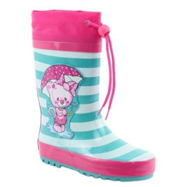 American Club Amerikanska gummistövlar. Kattunge efter utställningen rosa grön 1