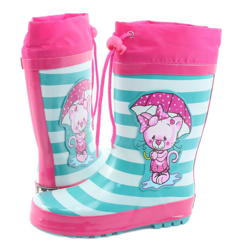 American Club Amerikanska gummistövlar. Kattunge efter utställningen rosa grön 4