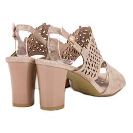 Goodin Openwork sandaler rosa 1