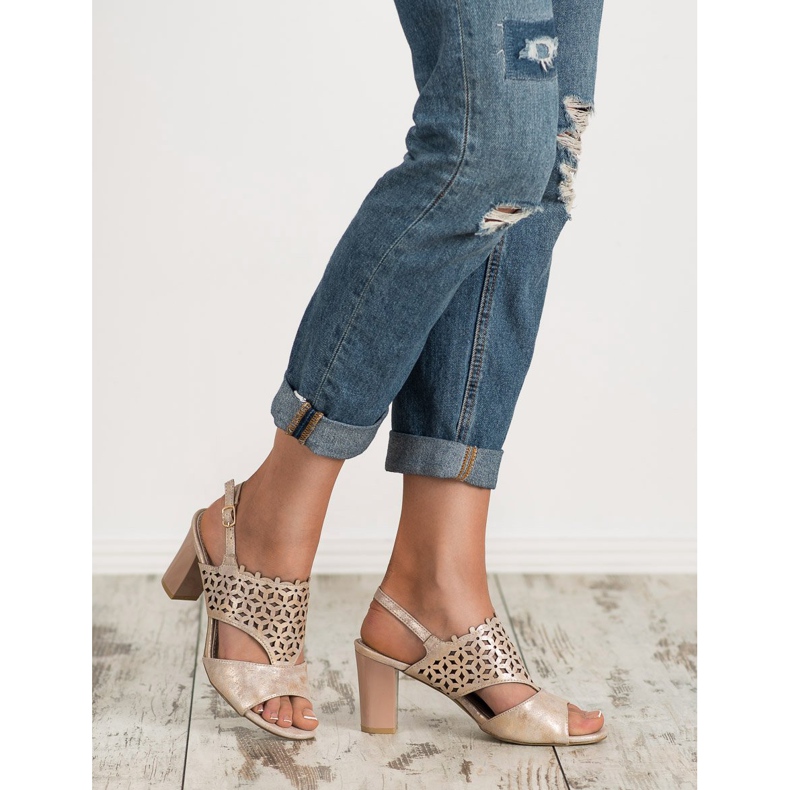 Goodin Openwork sandaler rosa 2