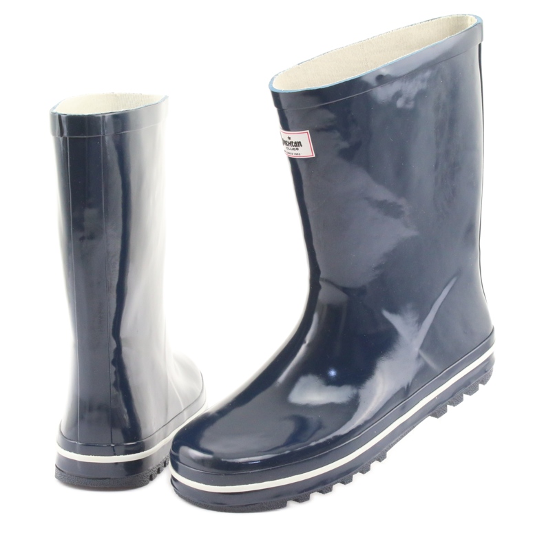 American Club marinblå oisolerade galoscher vit 4