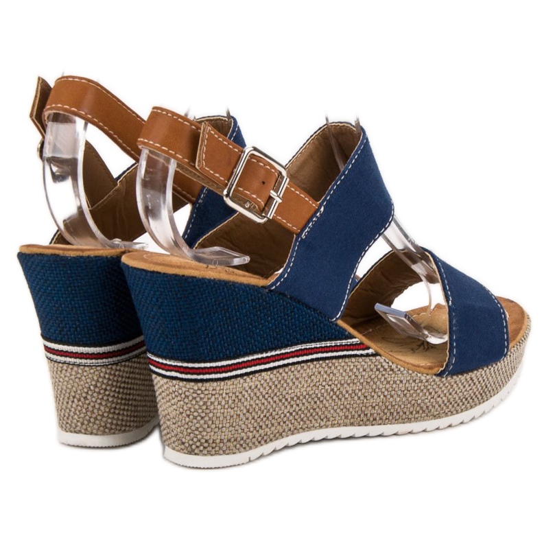 Goodin Denim sandaler brun blå 1