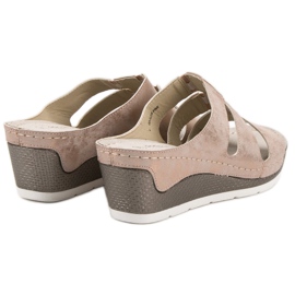 Goodin Sandaler med kil rosa 1