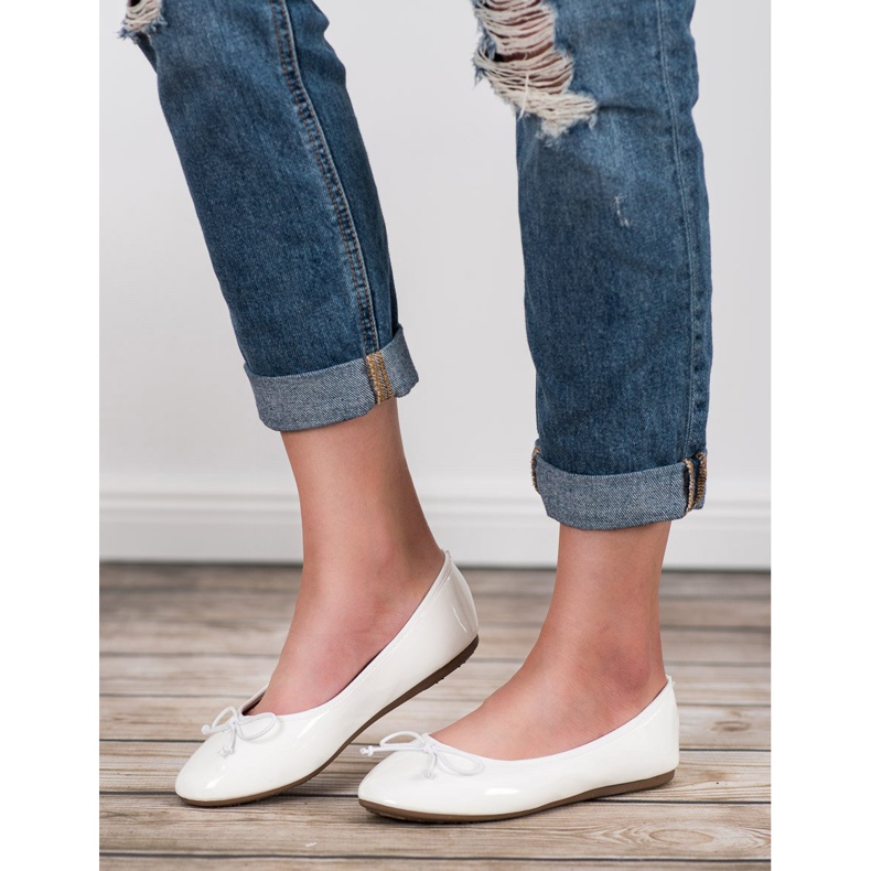 Renda Ballerina med rosett vit 2