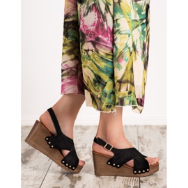 SHELOVET Sandaler i mocka svart 2