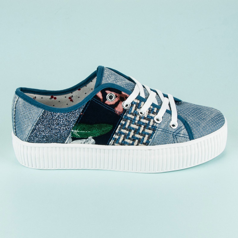 Kylie Sneakers för kvinnor på plattformen blå 2