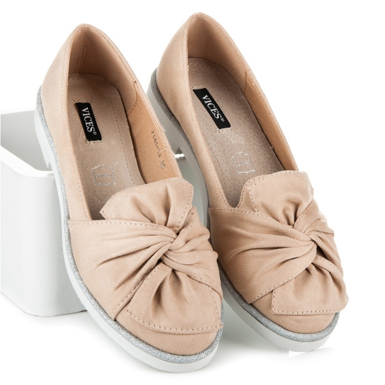 Vices Mockaskor med glitterdekorationer brun 2