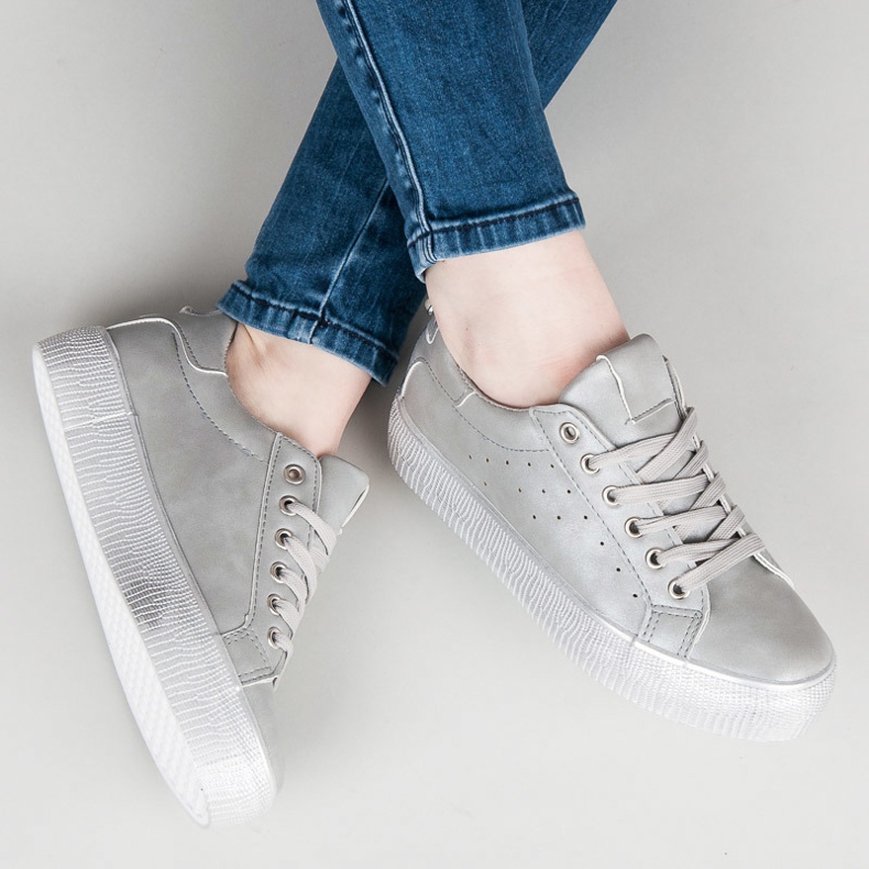 Silver sneakers grå 1
