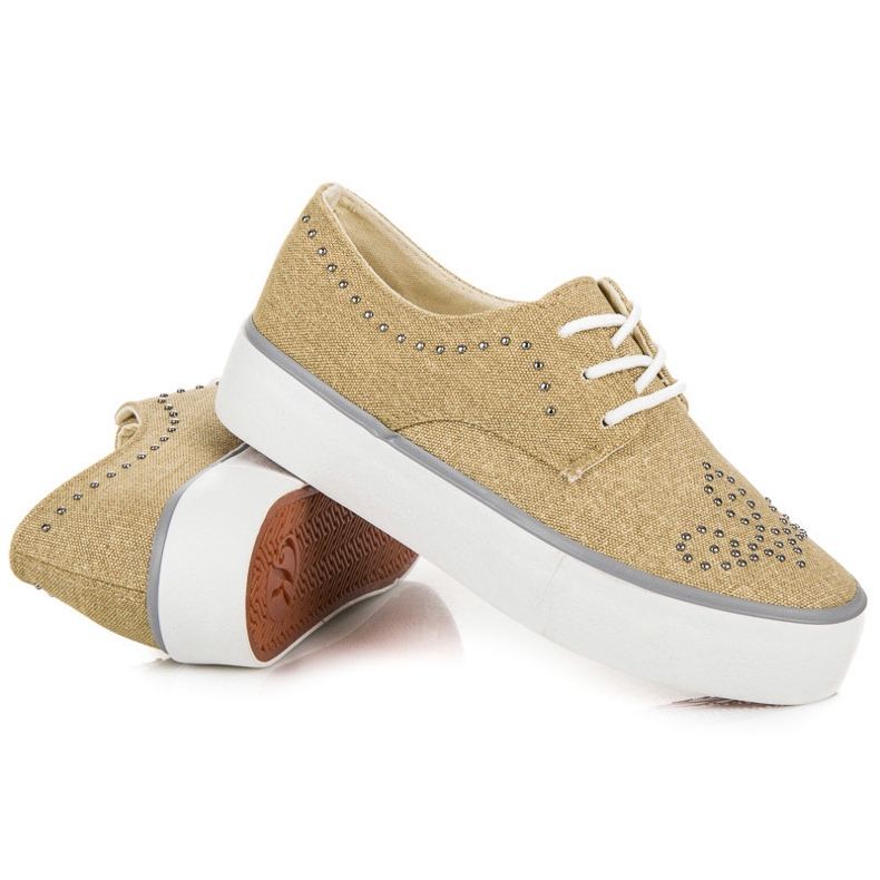 Kylie Sneakers Med Kristaller brun 2