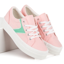 Kylie Sneakers på plattformen rosa 2