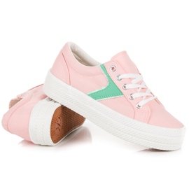 Kylie Sneakers på plattformen rosa 1