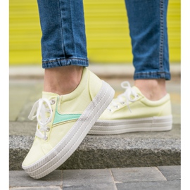 Kylie Sneakers på plattformen gul 1