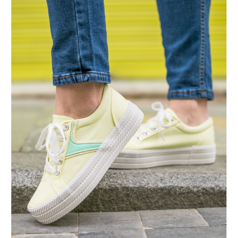 Kylie Sneakers på plattformen gul 1