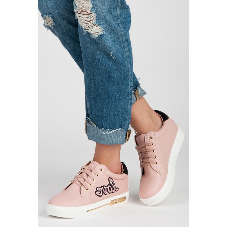 Vices Älskar Sneakers med snörning rosa 2