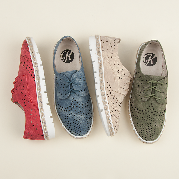 Kylie Openwork skor Espadrilles blå 1