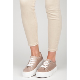 Kylie Satin sneakers på plattformen gul 1