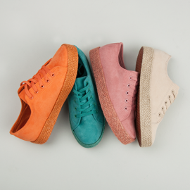 Kylie Orange Sneakers Espadrilles 1