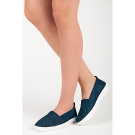 VINCEZA Läder Slipony blå 2