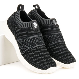 Kylie Slip-on textil sneakers svart grå 2