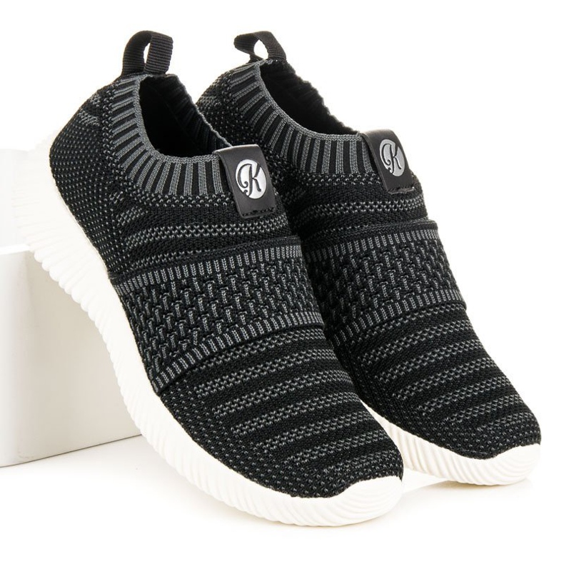 Kylie Slip-on textil sneakers svart grå 2