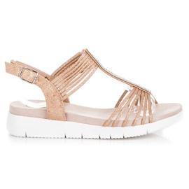 Kylie Sandaler Med Kristaller brun 1