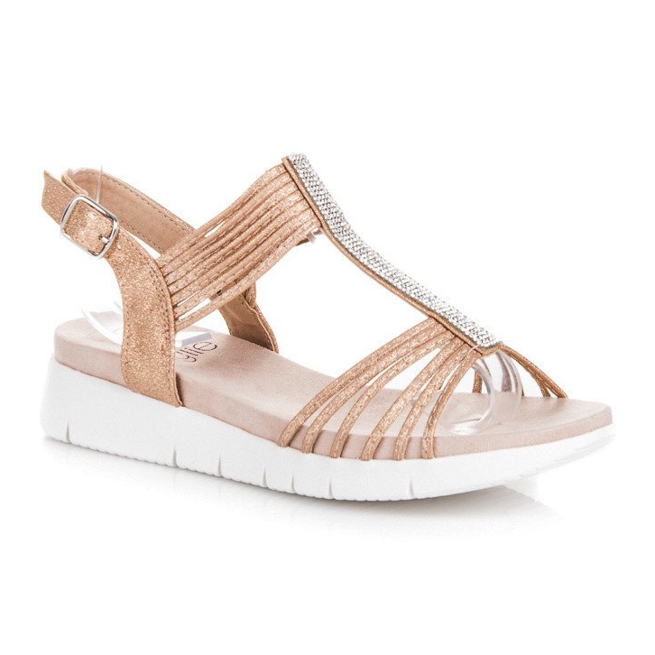 Kylie Sandaler Med Kristaller brun 2