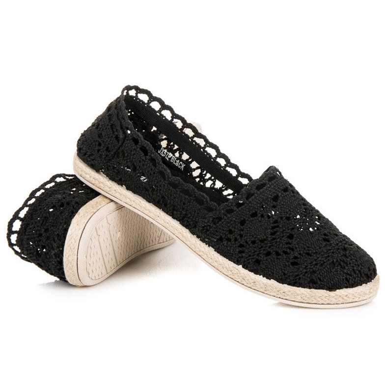 Seastar Svart spets Espadrilles 1