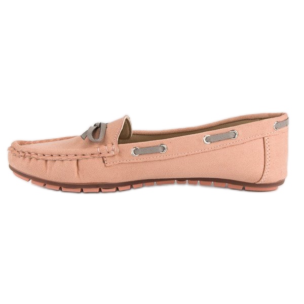 Tullo Snygga mocka loafers rosa 1
