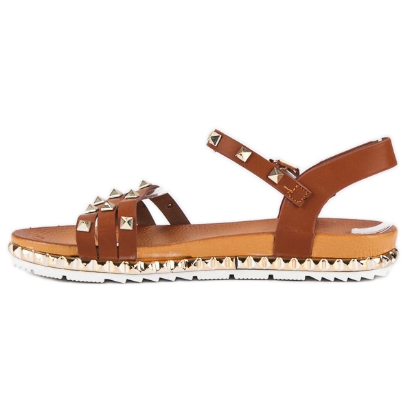 Anesia Paris Rock Flat Sandaler brun 1