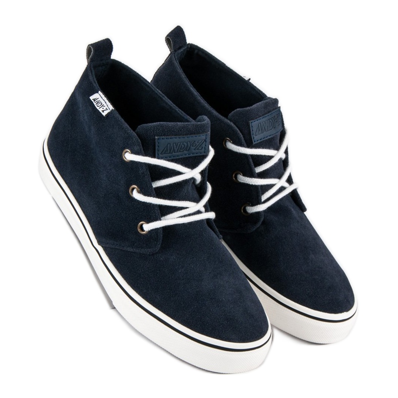 Andy Z Ankelsneakers i mocka blå 1