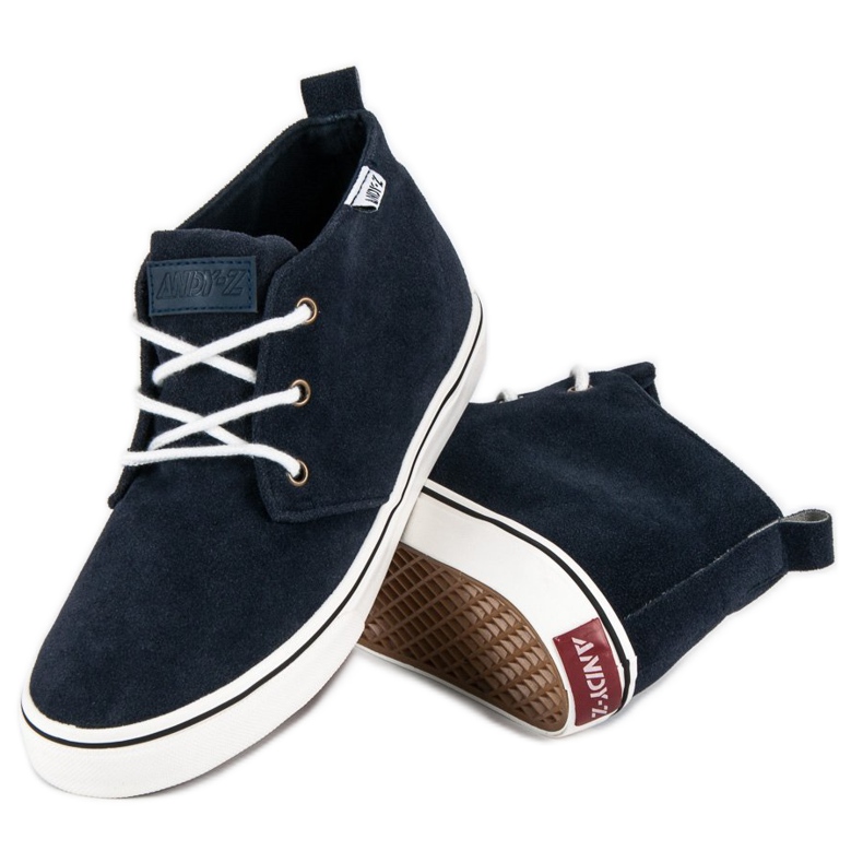 Andy Z Ankelsneakers i mocka blå 2