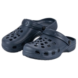 Marinblå trädgårdstofflor 2