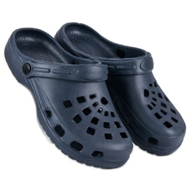 Marinblå trädgårdstofflor 1