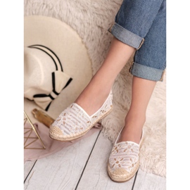 Seastar Spets Espadrilles vit gul 1