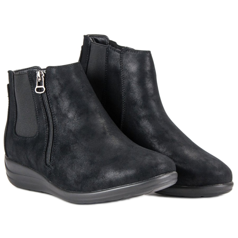 Kylie Svarta stövlar på en dragkedja 1