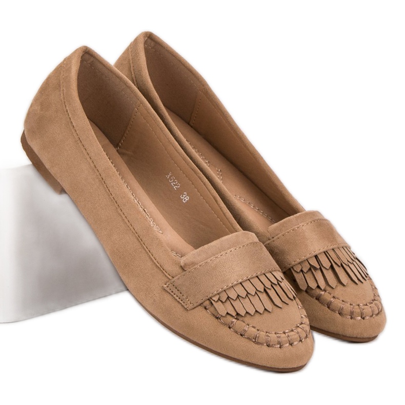 Small Swan Klassiska mörkbeige loafers 2