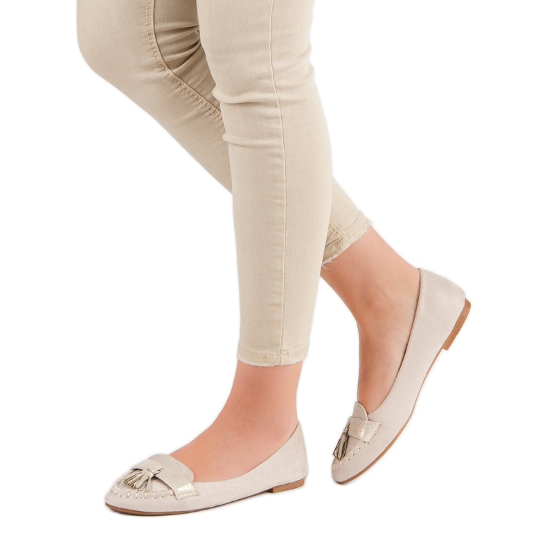 Small Swan Loafers med fransar brun 1