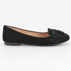 Small Swan Loafers med fransar svart 2