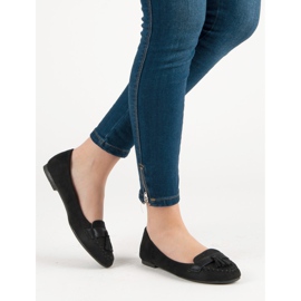 Small Swan Loafers med fransar svart 1