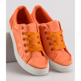 Kylie Satin sneakers orange 2