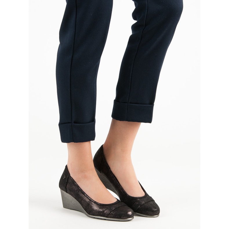 Vinceza Glitterkile pumpar brun 2