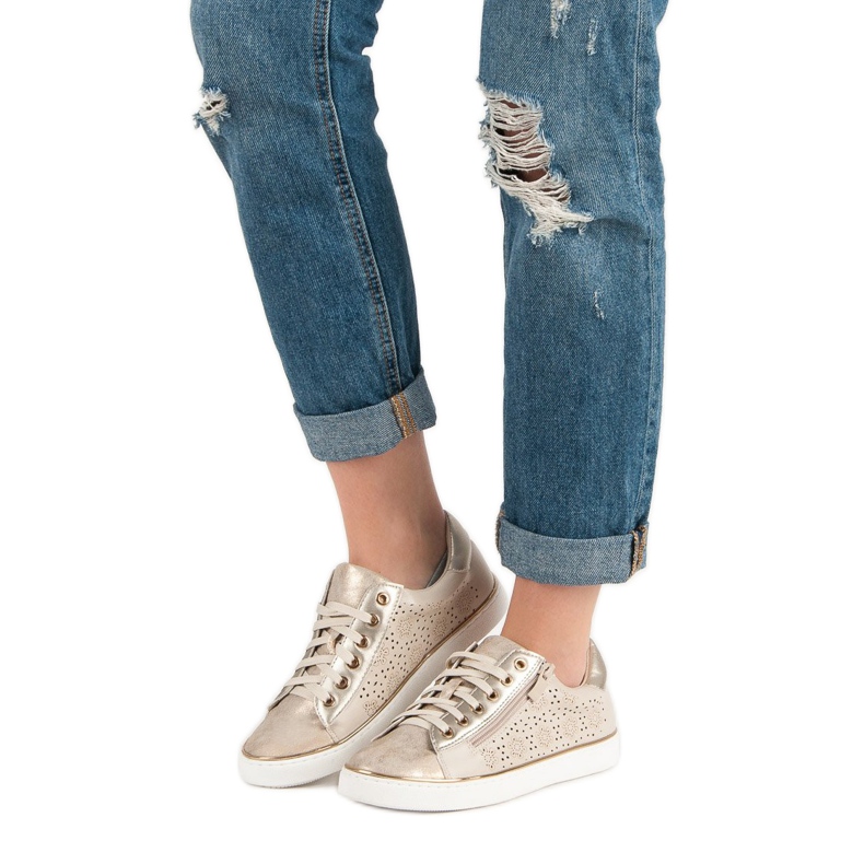 Kylie Casual Golden Sneakers gyllene 1
