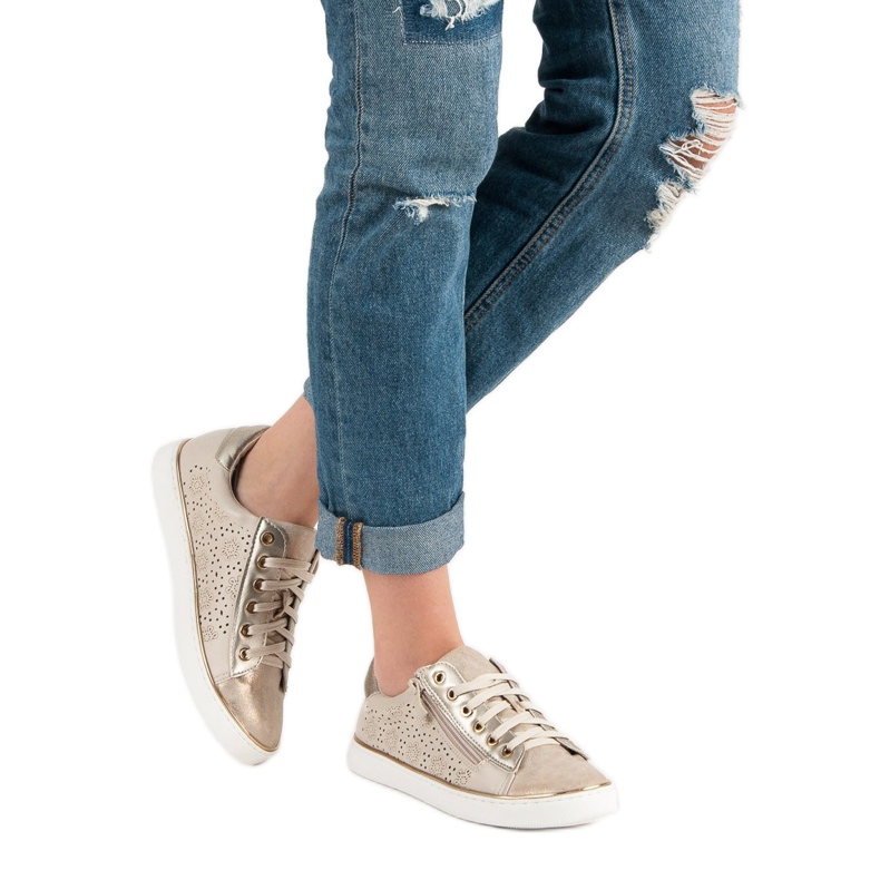 Kylie Casual Golden Sneakers gyllene 2