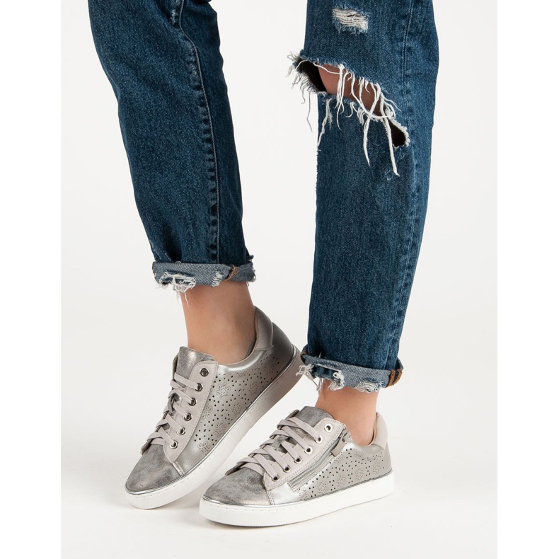 Kylie Casual sneakers i silver grå 1