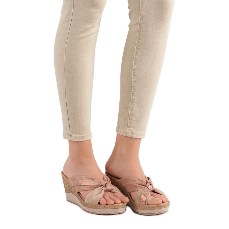 VINCEZA Sandaler med kil rosa 2