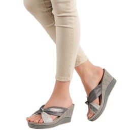 VINCEZA Sandaler med kil grå 2