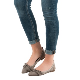 Corina Ballerinaer i mocka med krage brun 1