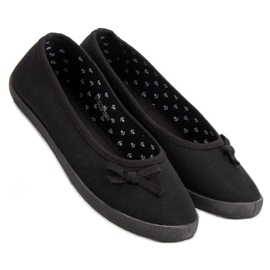 McKey Textil Ballerina Med Rosett svart 1